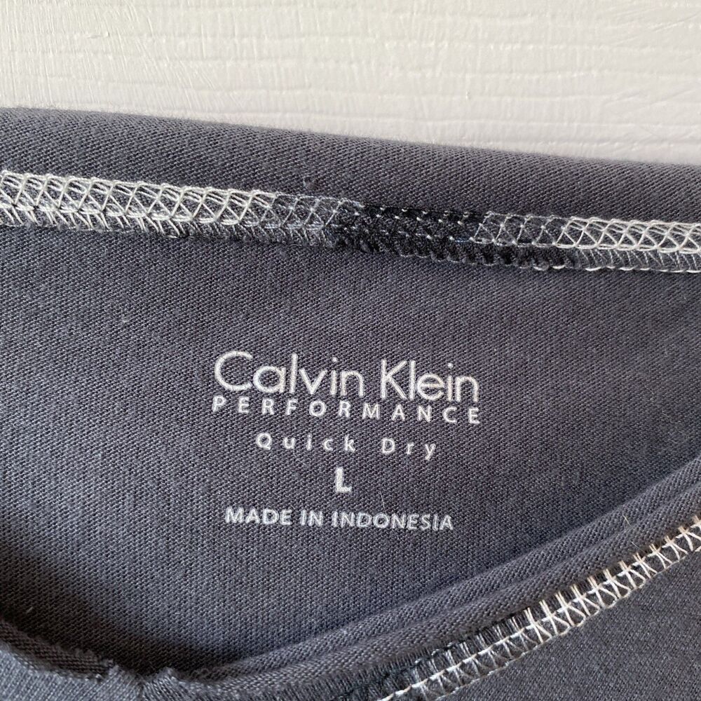 Calvin Klein Women’s Long Sleeve Hooded Shirt Grey V Neck Performance Quick Dry - Picture 2 of 9